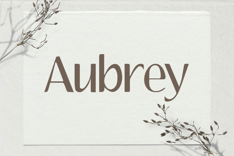 aubrey yoga font