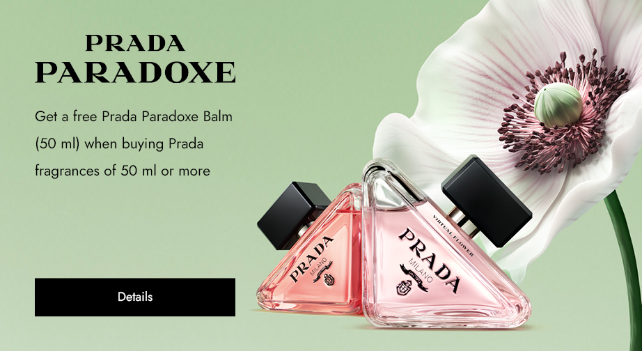 Get a free Prada Paradoxe Balm (50 ml) when buying Prada fragrances of 50 ml or more