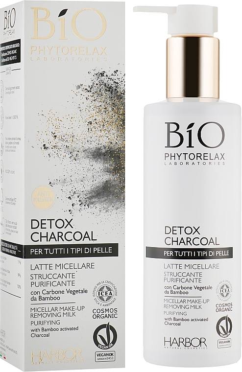 Facial Micellar Milk - Phytorelax Laboratories Bio Phytorelax Detox Charcoal Micellar Make-Up Removing Milk