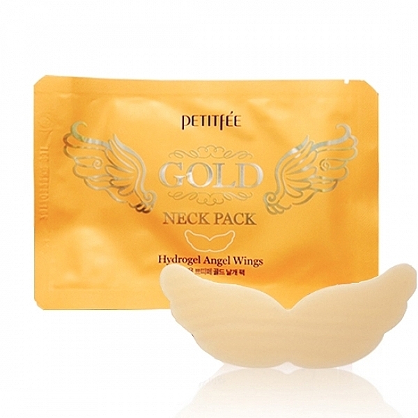 قناع هيدروجيل للرقبة مع المشيمة - Petitfee & Koelf "HYDROGEL ANGEL WINGS" Gold Neck Pack	