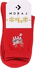 Chaussettes de Noël pour femmes, CSLS250-020, rouge Moraj