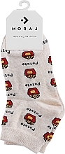 Chaussettes enfant, Fast-Food, beige Moraj