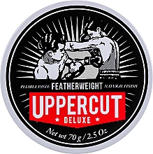 Pâte coiffante pour cheveux, fixation moyenne Uppercut Deluxe Barbers Collection Featherweight