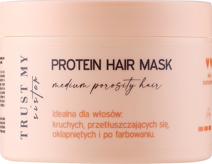 Протеинова маска за коса със средна порьозност - Trust My Sister Medium Porosity Hair Protein Mask