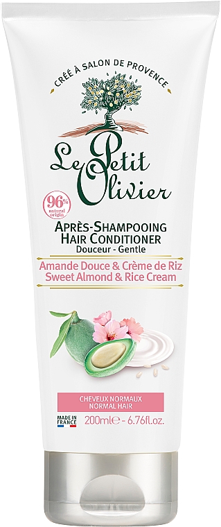 Conditioner für normales Haar mit süßer Mandel und Reiscreme - Le Petit Olivier Sweet Almond & Rice Cream