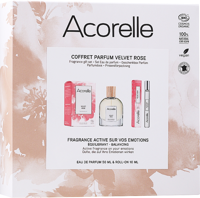 Acorelle Velvet Rose - Duftset (Eau de Parfum 50ml + Eau de Parfum Roll-on 10ml)