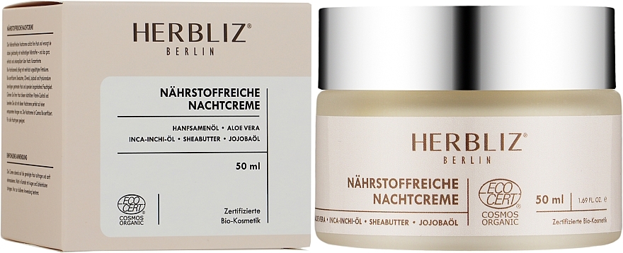 Crème de nuit à l'acide hyaluronique Herbliz