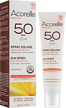 Bio Sonnenschutzspray für empfindliche Haut SPF 50 Acorelle Sun Spray High Protection Sensitive Skins