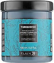 Regenerierende feuchtigkeitsspendende Haarmaske mit Spirulina Black Professional Line Turquoise Hydra Complex Mask