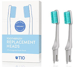 Cabezales de cepillo de dientes suaves intercambiables, gris, 2 uds. TIO Toothbrush Soft