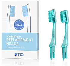 Cabezales de repuesto para cepillo dental, medio-duro, turquesa, 2 uds. TIO Toothbrush Medium