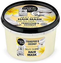 Mascarilla capilar, Frangipani & Coconut Organic Shop Silky Shine Mask