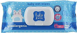 Toallitas húmedas hipoalergénicas para bebés a base de agua, 60 uds. Baby Zaya