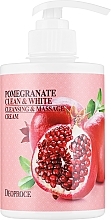 Crema de masaje corporal hidratante con granada Deoproce Pomegranate Clean & White Massage Cream