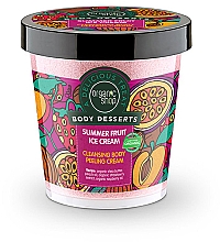 Crema exfoliante corporal con manteca de karité y aceite de melocotón Organic Shop Body Desserts Summer Fruit Ice Cream