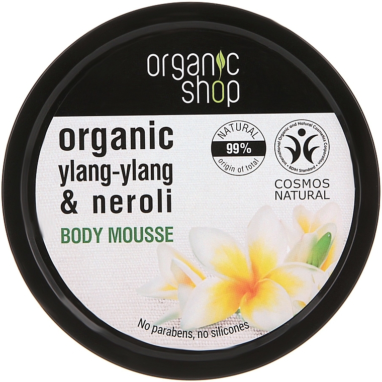 Mousse corporal natural reafirmante con aceite de ylang ylang y neroli orgánico - Organic Shop Body Mousse Organic Neroli & Frangipani