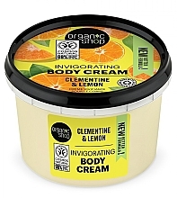 Crema corporal, clementina y limón Organic Shop Invigorating Body Cream Clementine & Lemon