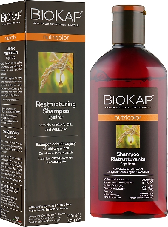 Revitalizirajući šampon za obojenu kosu - BiosLine Biokap Nutricolor