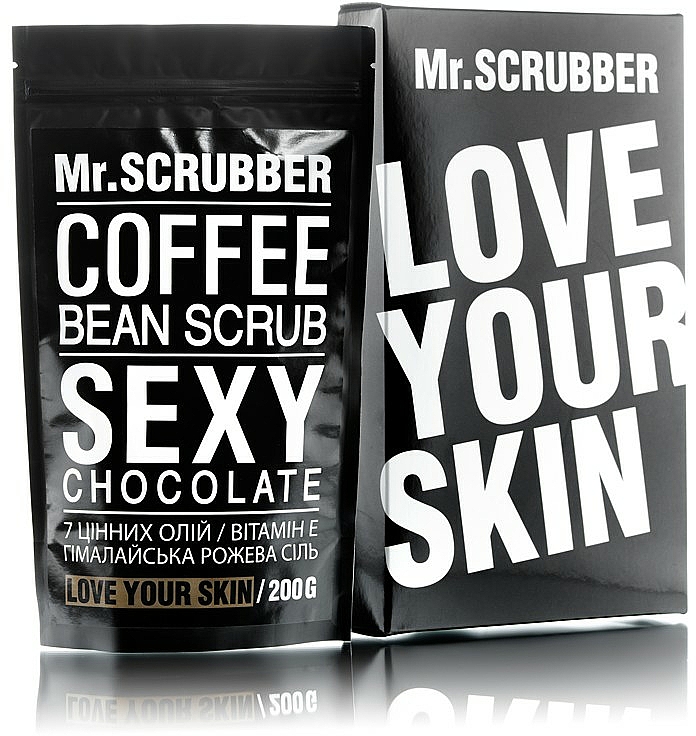 Kávés bőrradír arcra és testre - Mr.Scrubber Sexy Chocolate Scrub