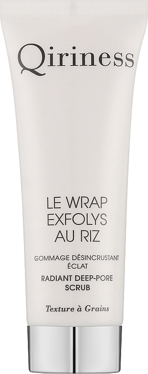 Hámlasztó krém a pórusok mély tisztításához, természetes formula - Qiriness Le Wraps Exfolys Au Riz Radiant Deep-Pore Scrub 