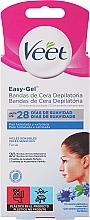 Восковые полоски для лица с маслом миндаля Veet Easy-Gel