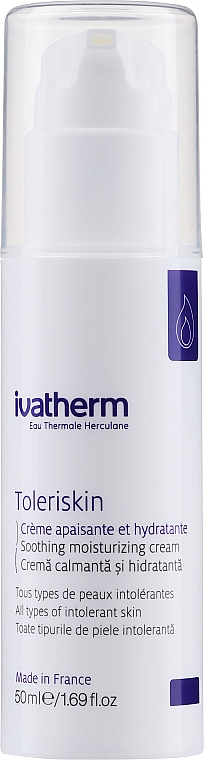 Cremă hidratantă calmantă pentru toate tipurile de ten - Ivatherm Toleriskin Soothing Moisturizing Cream