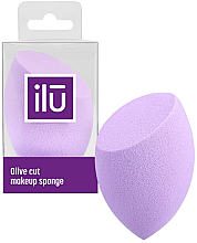 Špongia pre make-up s plochým rezom, fialová Ilu Sponge Olive Cut Purple