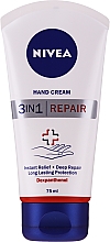 Balzam na ruky pre suchú a popraskanú pokožku Nivea 3in1 Repair Hand Cream