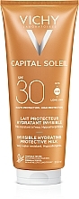 Erfrischende und feuchtigkeitsspendende Sonnenschutzmilch für Körper und Gesicht SPF 30 Vichy Capital Soleil Hydrating Milk SPF 30