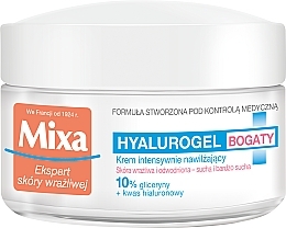 Feuchtigkeitsspendende Gesichtscreme Mixa Hyalurogel Moisturizing Face Cream