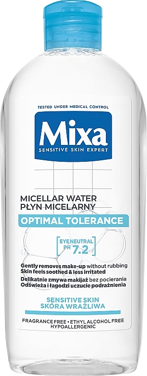 Beruhigendes Mizellenwasser für trockene und reaktive Haut - Mixa Optimal Tolerance Micellar Water