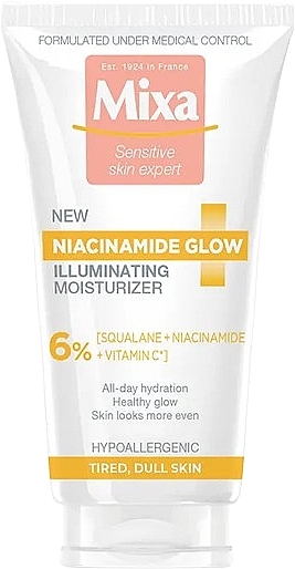 Feuchtigkeitsspendende Creme - Mixa Niacinamide Glow Illuminating Moisturizer