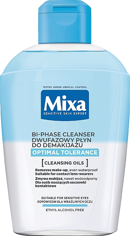 Zweiphasiger Make-Up Entferner für empfindliche Augen - Mixa Optimal Tolerance Bi-Phase Cleanser