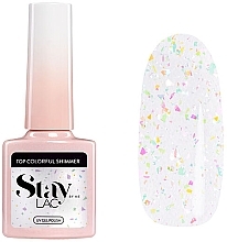 Nagelüberlack mit Schimmer StayLAC UV Gel Polish Colorful Shimmer Top