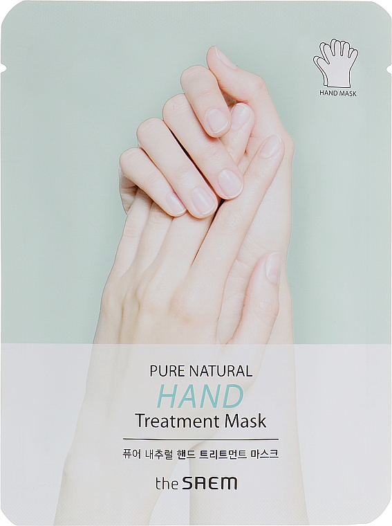 Feuchtigkeitsspendende und pflegende Maske in Handschuh-Form mit Paraffin und Sheabutter - The Saem Pure Natural Hand Treatment Mask