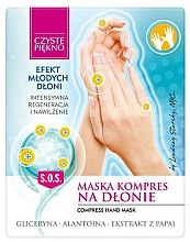 Regenerierende und feuchtigkeitsspendende Handmaske mit Papaya-Extrakt 2 St. Czyste Piękno