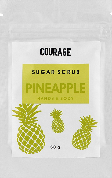 Zuckerpeeling für Hände und Körper mit Ananas - Courage Pineapple Hands & Body Sugar Scrub (Doypack)