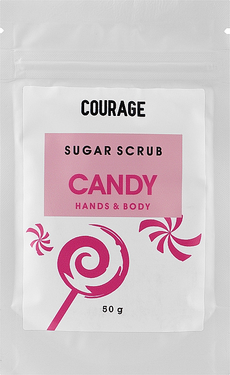 Zuckerpeeling für Hände und Körper Candy - Courage Candy Hands & Body Sugar Scrub (Probe)