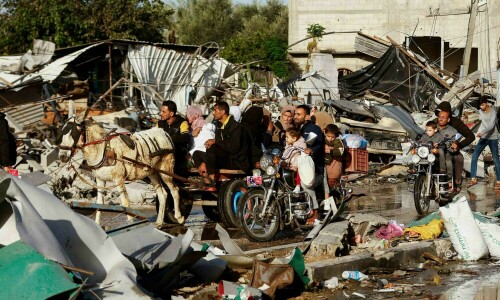 تصاویر: جنگ بندی کے پہلے روز فلسطینیوں کی غزہ واپسی