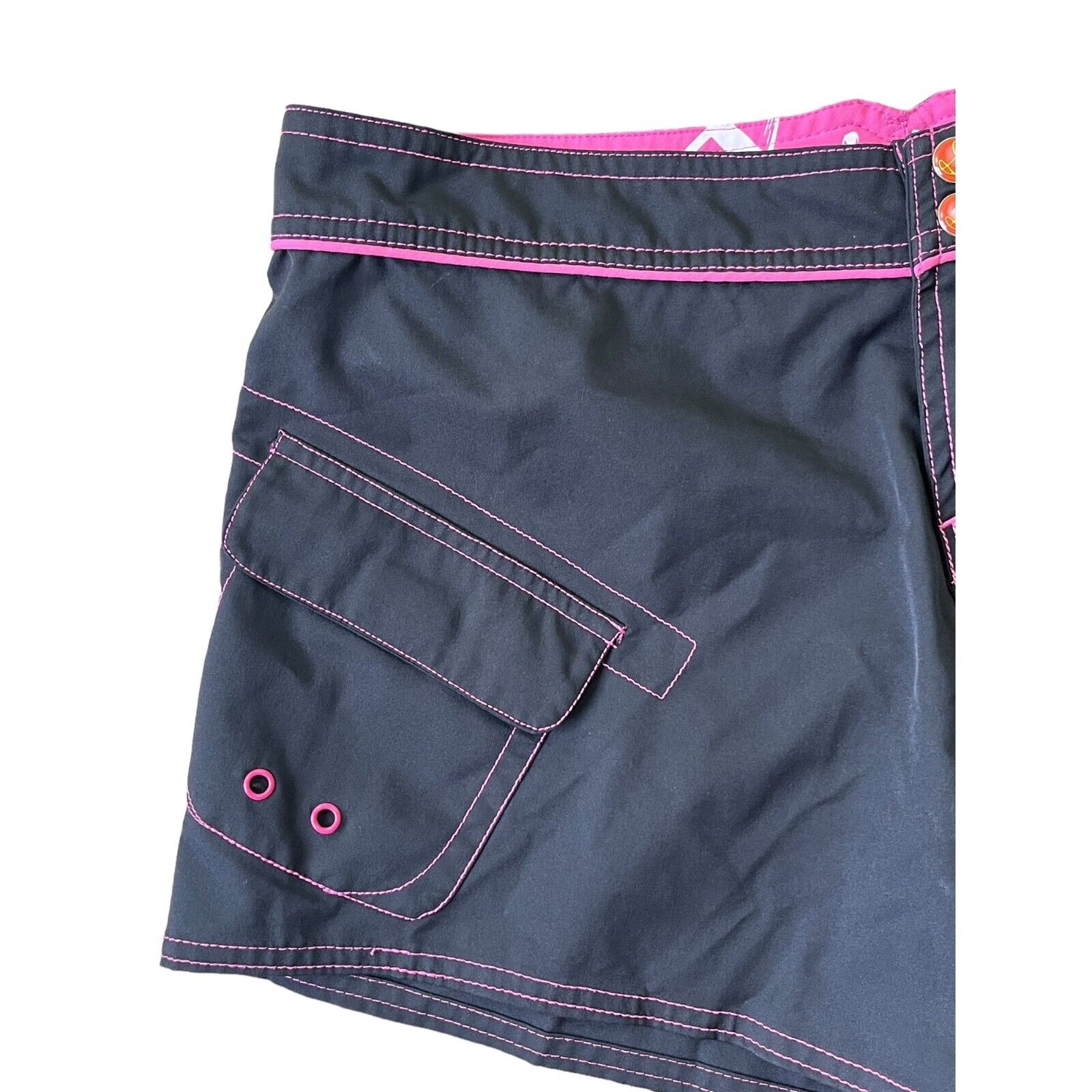 Sims Cyber Y2K Board Shorts Womens 7 Black Pink S… - image 2