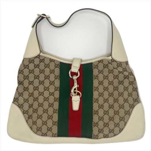 Gucci Jackie Hobo Hand Bag Supreme Canvas Vintage… - image 1