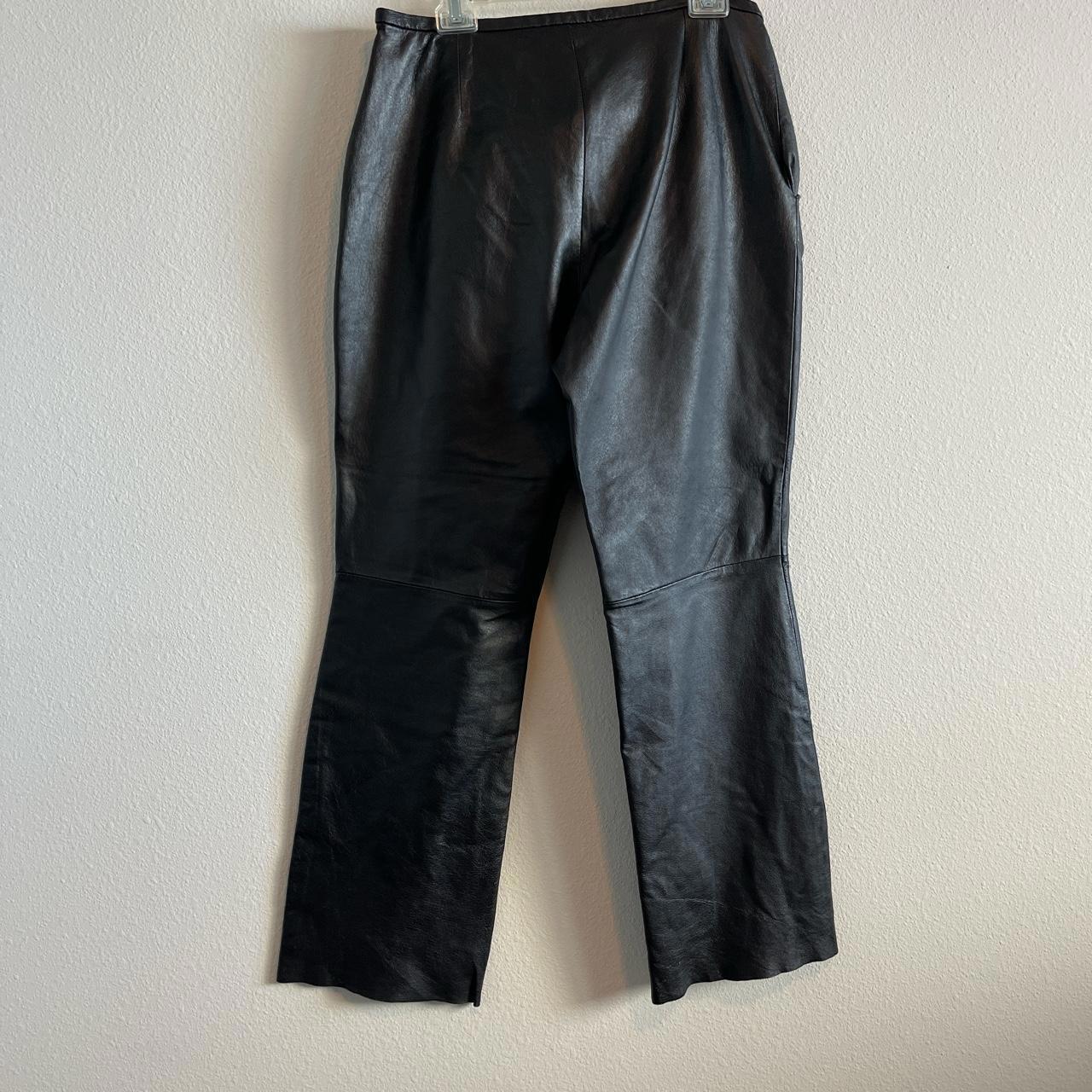 Vintage Genuine Leather Black Pants - image 5