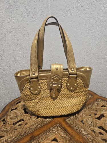 Michael By Michael Kors Santorini Raffia Tote Wit… - image 1