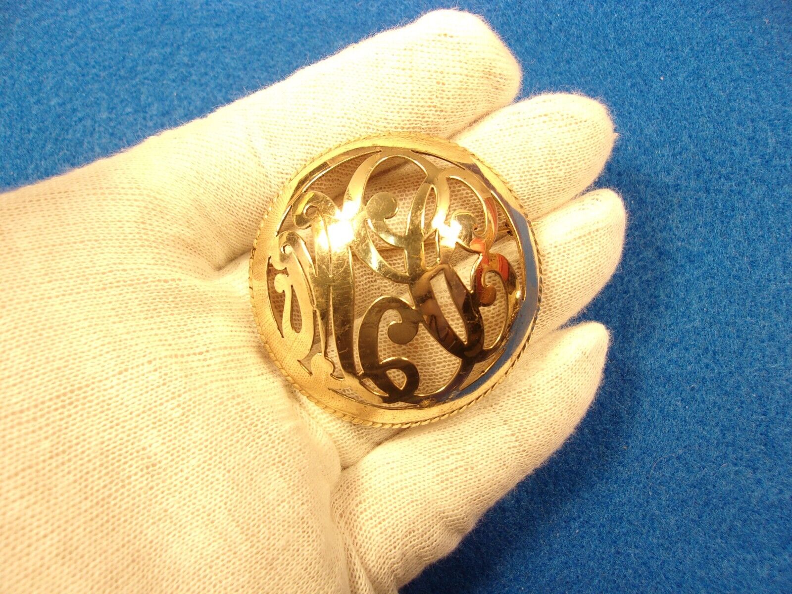 MAGNIFICENT N/M? VTG STERLING SILVER ROSE GOLD VE… - image 4