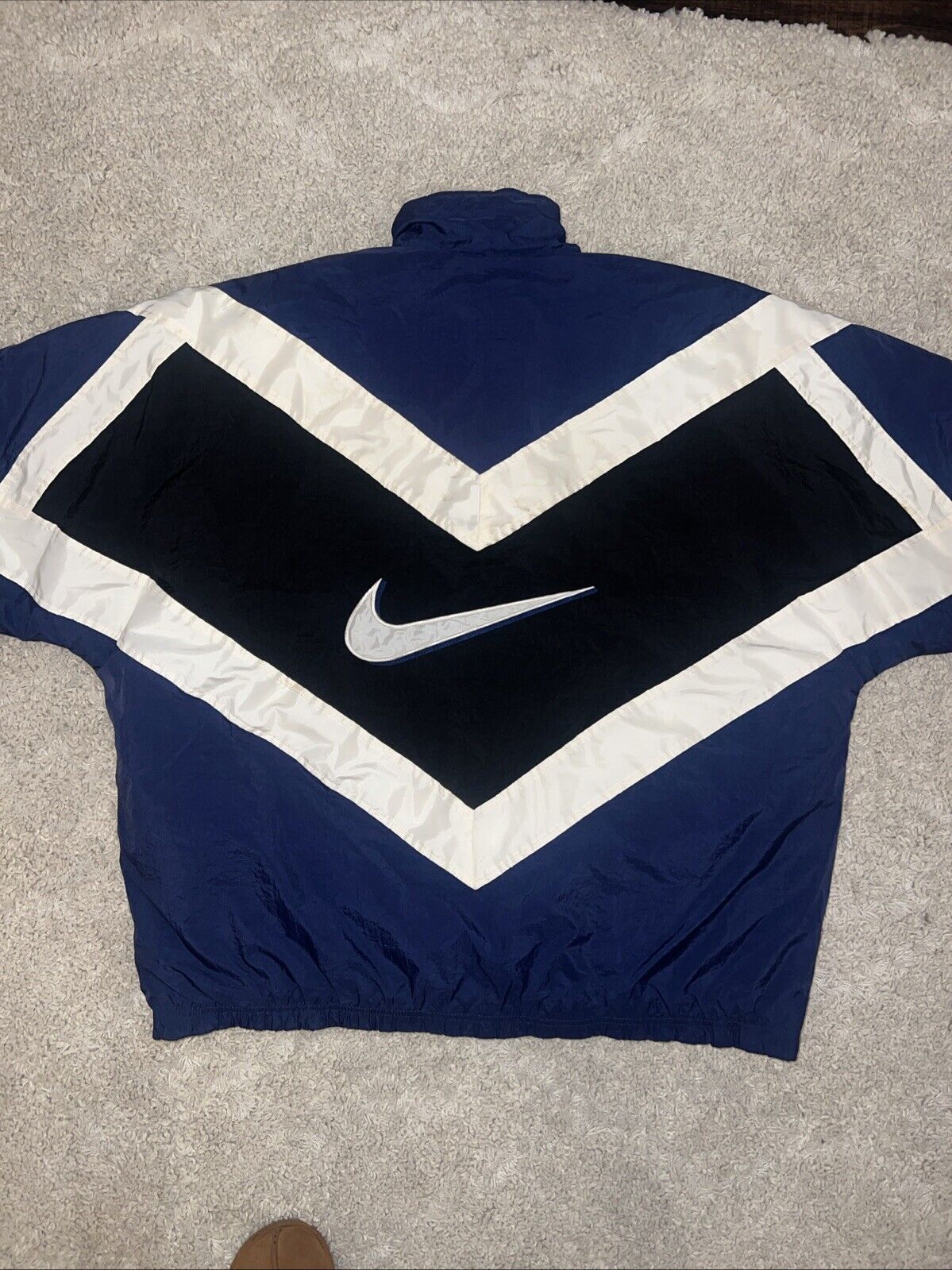 Nike Puffer Jacket Size XXL Vintage Big Swoosh Bl… - image 6