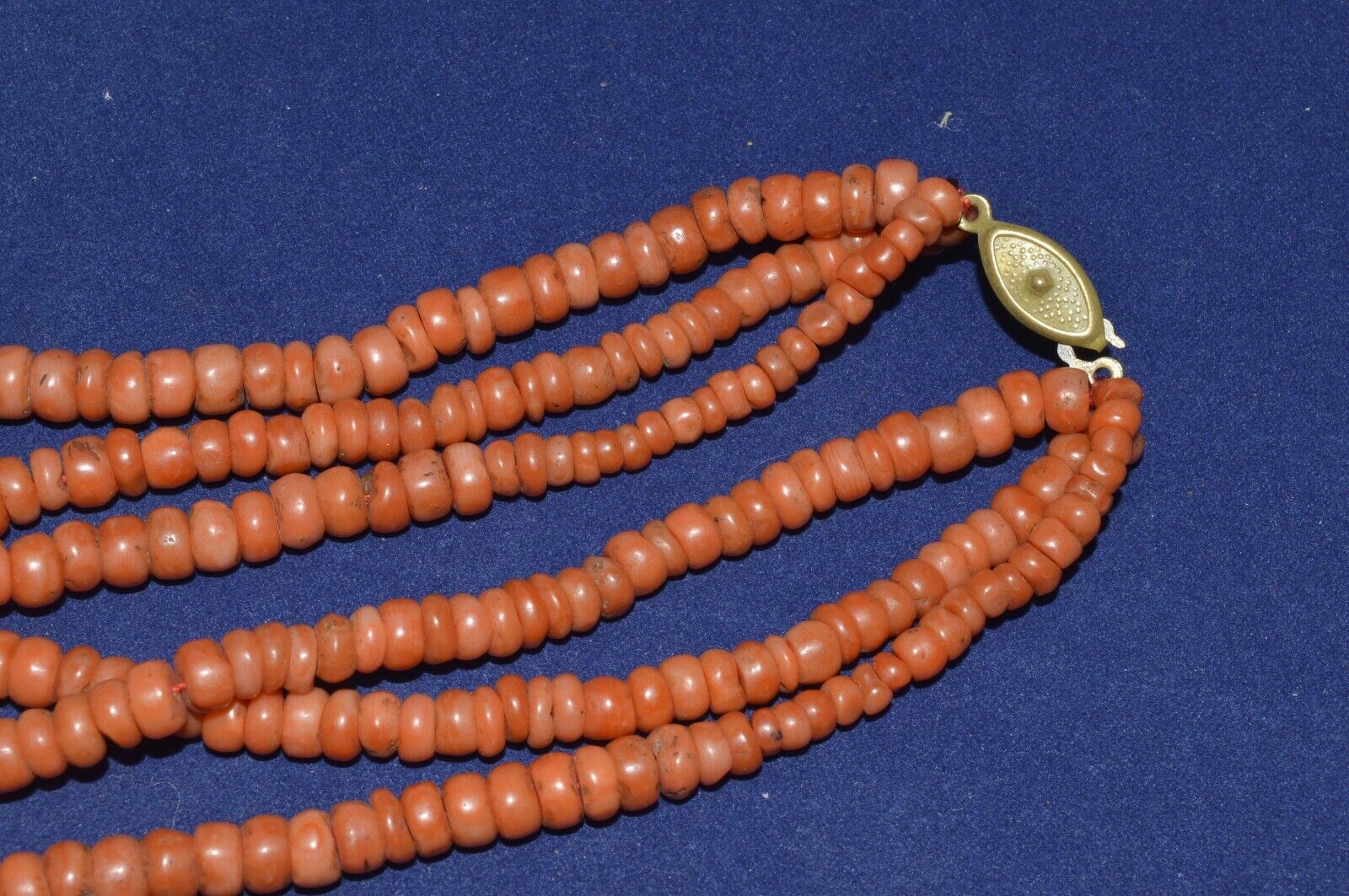 Antique 19th century! Natural undyed CORAL Neckla… - image 6