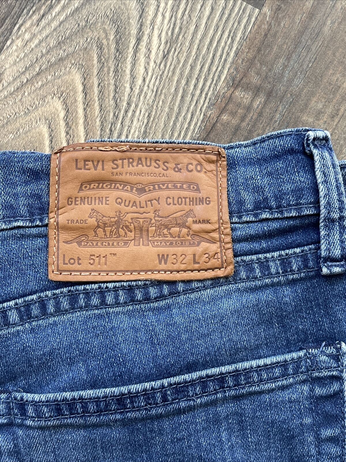 Levi's 511 Jeans 32X31 Men Blue Jeans Premium Den… - image 8