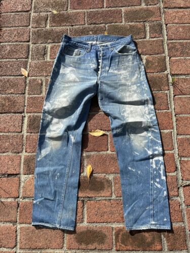 Vtg Rare Levis Great Fade Paint Redline 501s Jeans