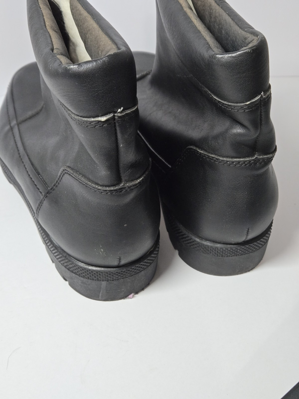 Hush Puppies Men's Size 13 Black Leather Boots - image 7