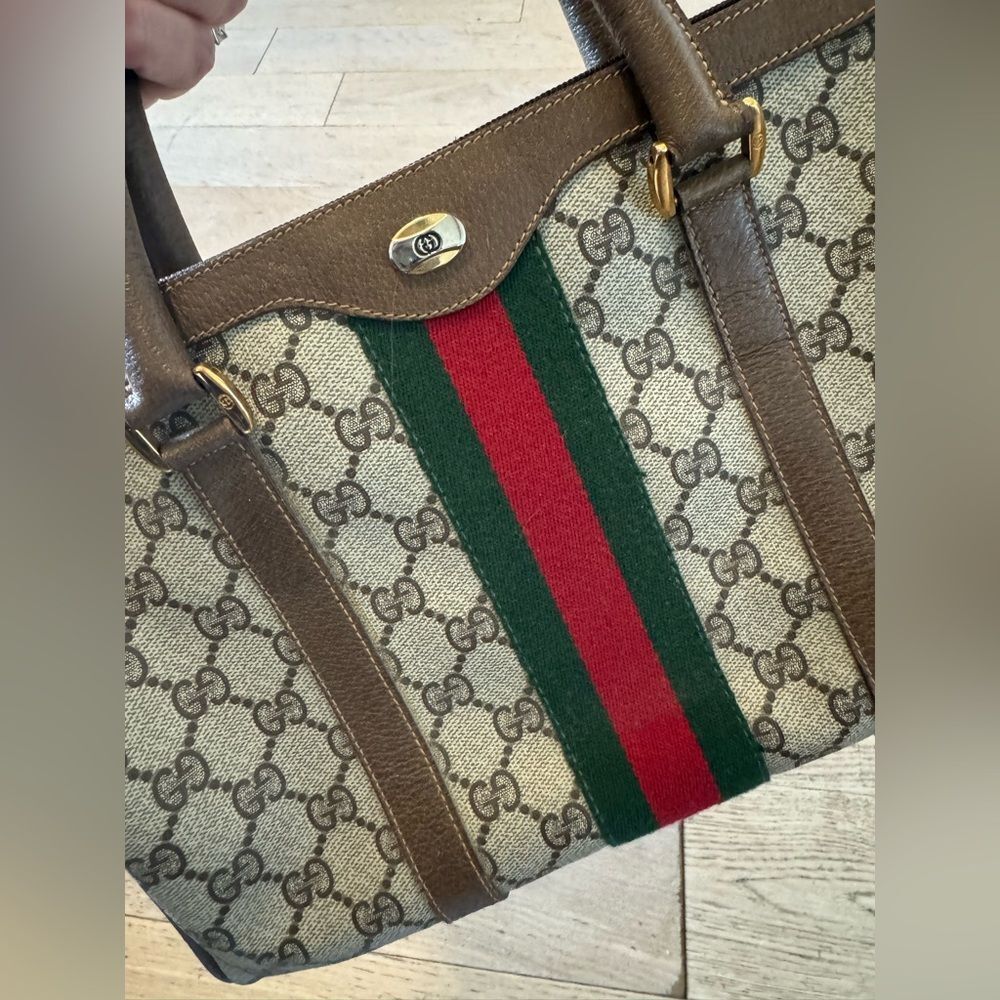 Gucci Vintage Speedy Leather Boston Bag Authentic - image 8